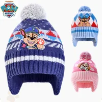 Genuine PAW Patrol Chase Skye Children Ear Protection Beanies Infant Plush Earflaps Cap Soft Cartoon Winter Warm Girl Boy Hat