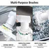 Bathroom Wash Brush USB Type Bathtub Brush Handheld Kitchen Cleaning Tool 6-in-1 Electric Cleaning Brush Cleaner Sink 2