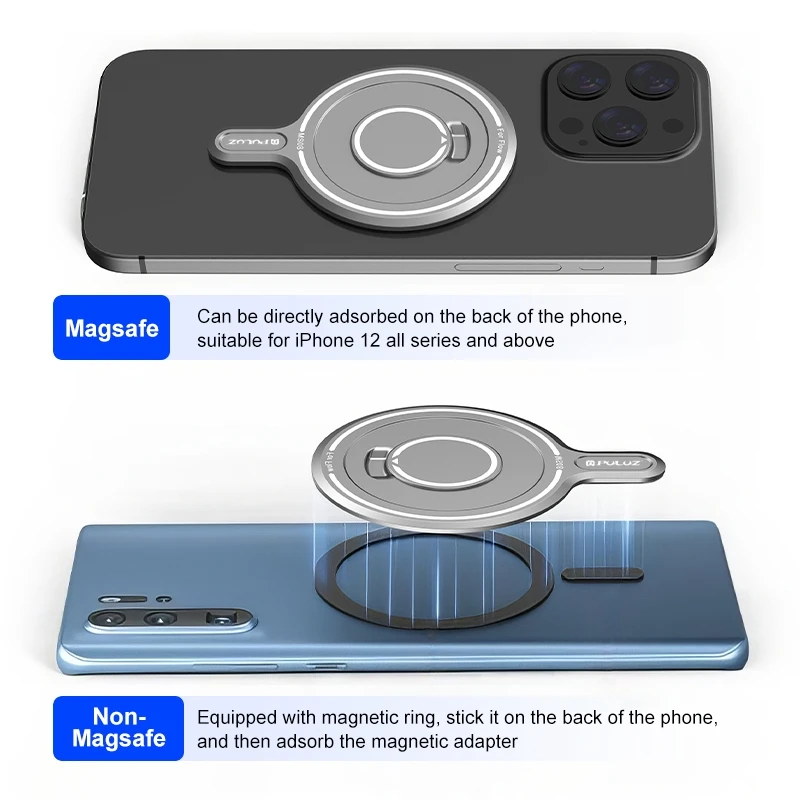 Magnetic Adapter For Insta360 Flow 360&deg; Rotation Gimbal Magnetic Attraction For magsafe Cellphone Action Camera Accessorie