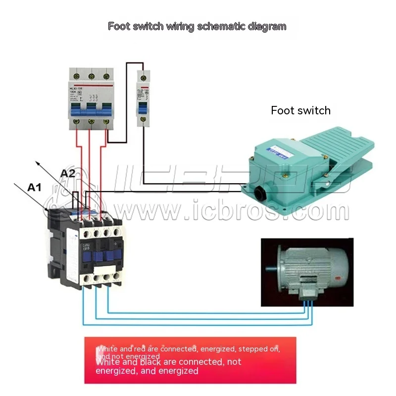 TFS-402 Blue Electric Power Foot Pedal Switch – Aluminum Momentary SPDT NO NC, 250V 15A, Hands-Free Operation