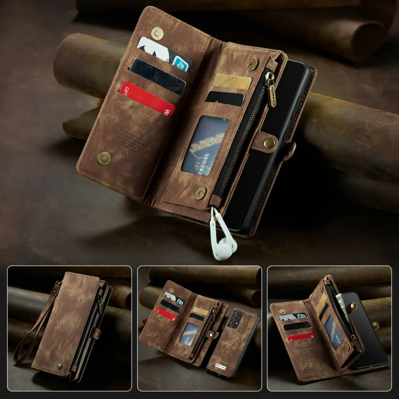Case For Samsung A12 A13 A72 A14 5g S22 S21 S20 S10 Plus Note 20 Case Galaxy S21FE S21 Ultra Case Lanyard Wallet CaseMe