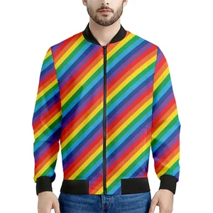 Image for Colorful Geometric Rainbow Pattern Jacket For Men  