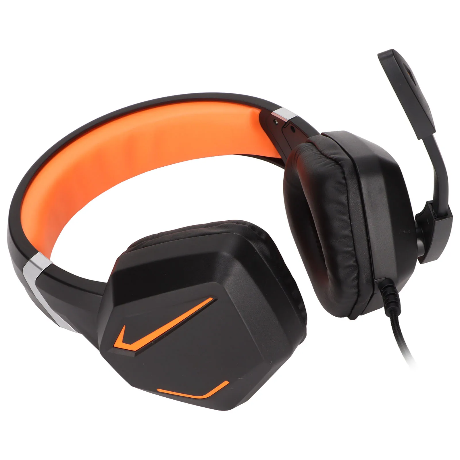 게임용 헤드셋 서라운드 사운드 메모리폼 쿠션 3.5mm 유선 헤드폰(마이크 포함) Xbox One PC 노트북용 오버헤드 이어폰