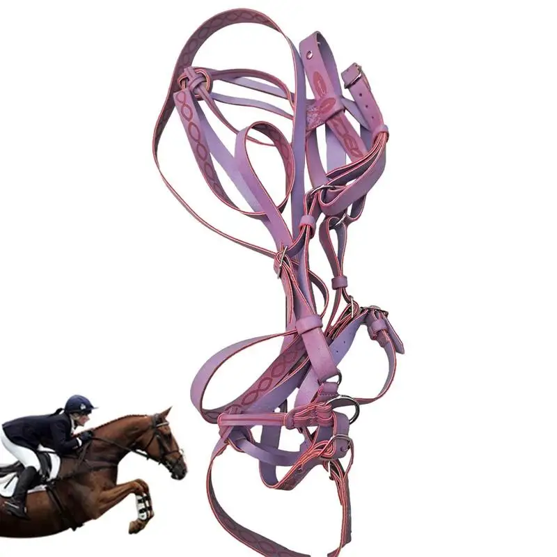 

Small Horse Halter Heavy Duty Adjustable Tied Halter With Chin & Throat Snap Padded Nylon Colorful Comfortable Horse Halter For