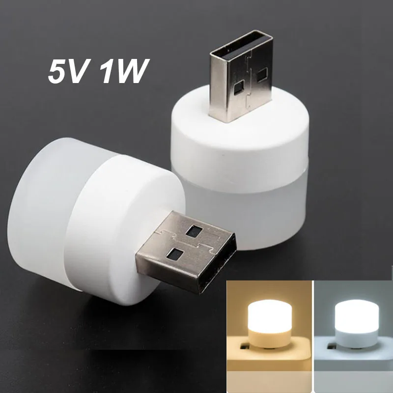 Small 5V USB port Book reading Lights Pocket Mini LED Night Light bulb Lamp for camping Powerbank Charging Round Eye Protection led light night light book light mini night light mini led light