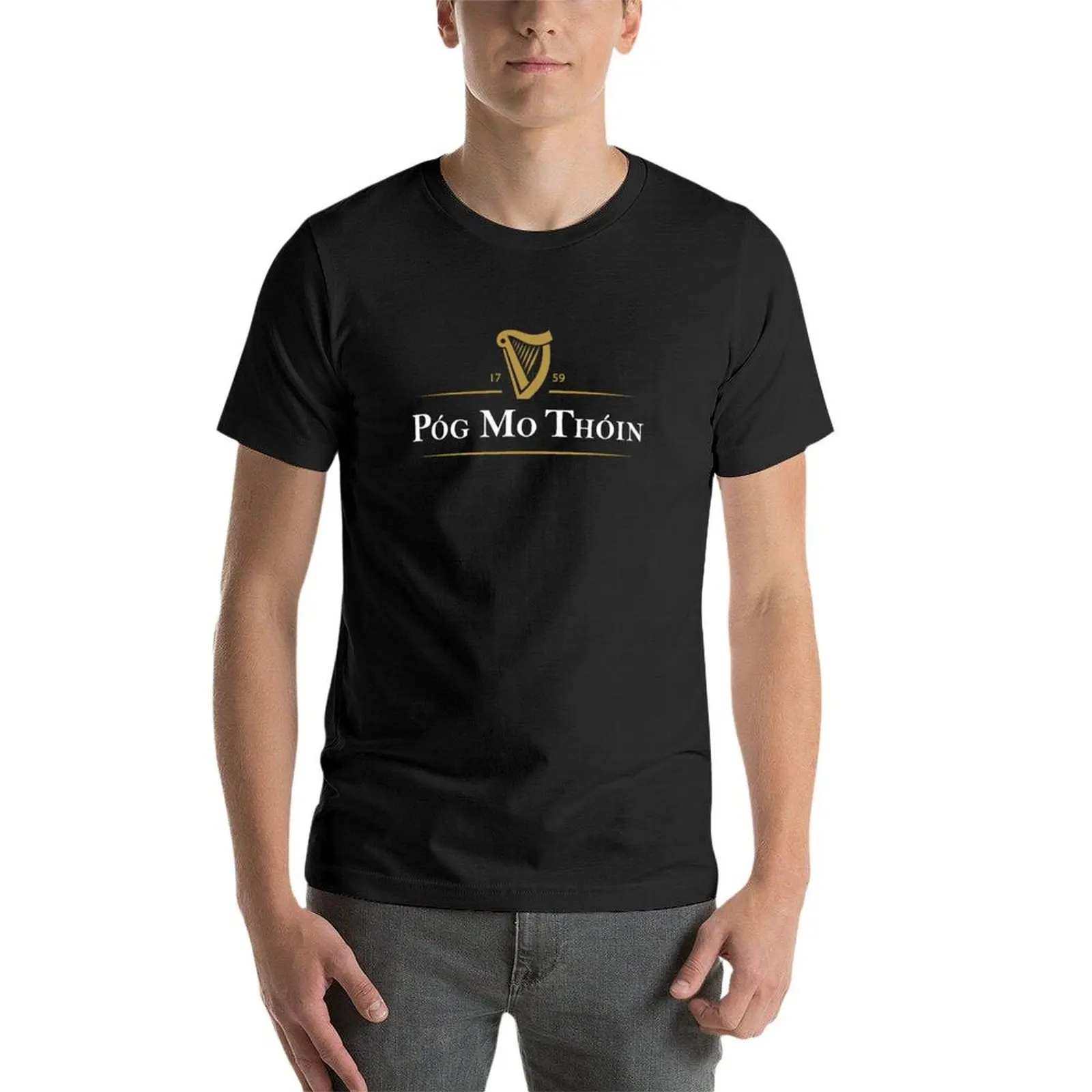Фото Футболка Pog Mo Thoin мужская оверсайз с графическим принтом, Ирландская Slainte Drink, летняя одежда №4