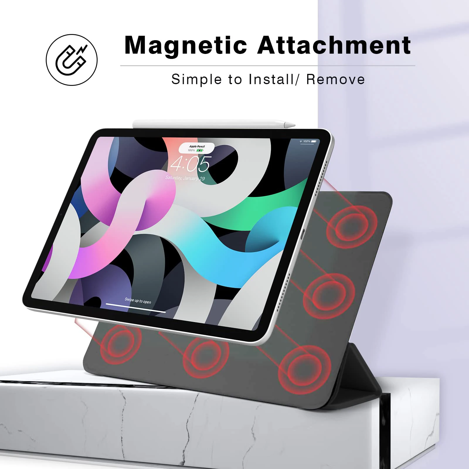 Ultra-Slim Magnetic Trifold Stand Case