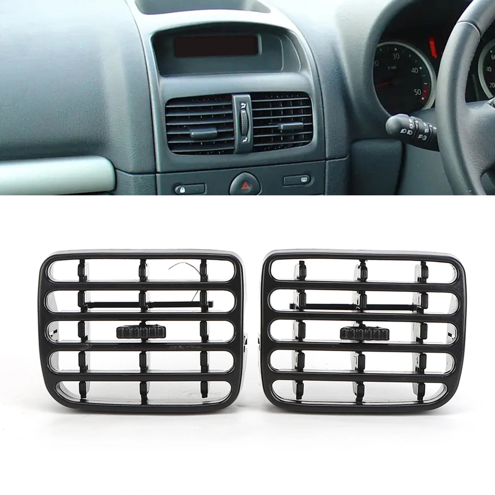 Car Interior Trim 1Pair Air Condition Vent Frame Car Dashboard Grille Fit for RENAULT THALIA I/CLIO MK2 1998-2006