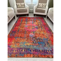 MultiColor Groovy Rug Fuschia Pink Rainbow Rug Home Deco Rugs Retro Bohemian Carpet for Living Room Bedroom Non Slip Persian Mat 1