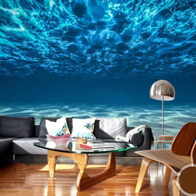 стул арника бонд ткань confetti deep ocean синий каркас 452 глянец Custom Wall Mural Wallpaper Ocean Deep Sea Landscape Wall Painting Bedroom Living Room Background Photo Papel De Parede Tapety