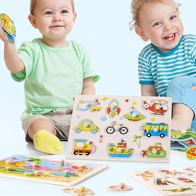 Montessori Wooden Grab Board Puzzle 6