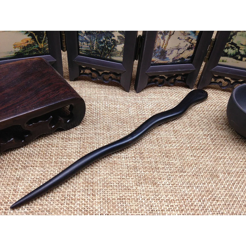 

2 Pcs Decorative Hairpin Clips Pins Women Wood Barrettes Bamboo Wedding Accessories