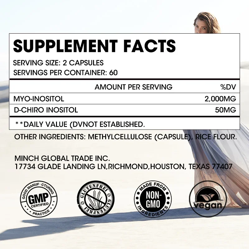 All-Natural PCOS Supplement-Myo-Inositol & D-Chiro Inositol 40:1 Blend -Hormone Balance & Healthy Ovarian Support for Women