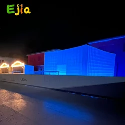 Commercial Grade White Disco Light Mobile Night Club Tent Inflatable Cube Party Tent inflatable Nightclub For Party