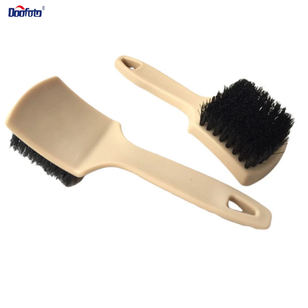 1pc Car Tire Brush, Black Long Haired Tire Cleaning Brush, Car Wheel Cleaning  Brush