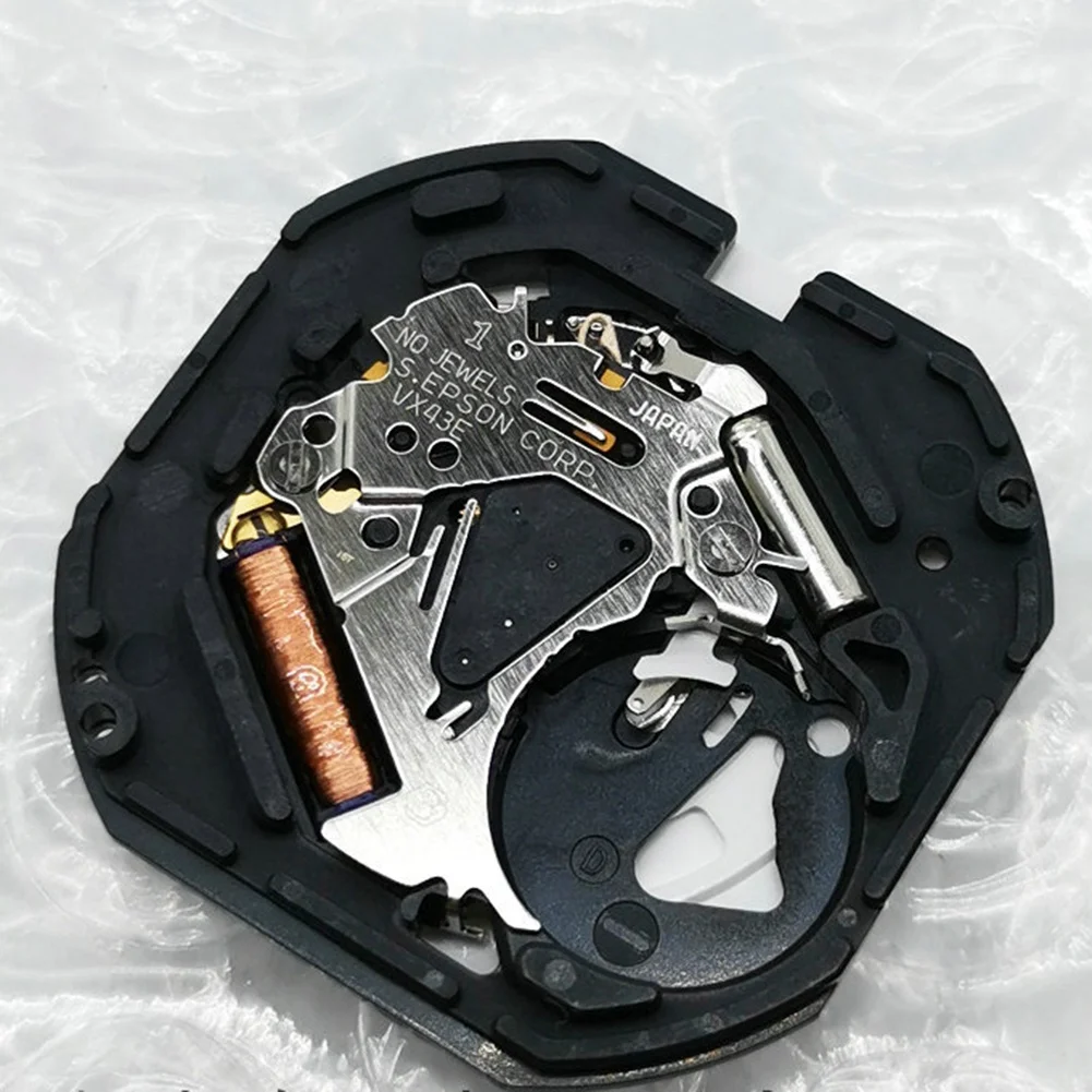 Japanese Quartz Watch Movement with Battery Three-Pin Double Calendar Window VX43E VX43 wall clock movement quartz clock movement clock accessory kit