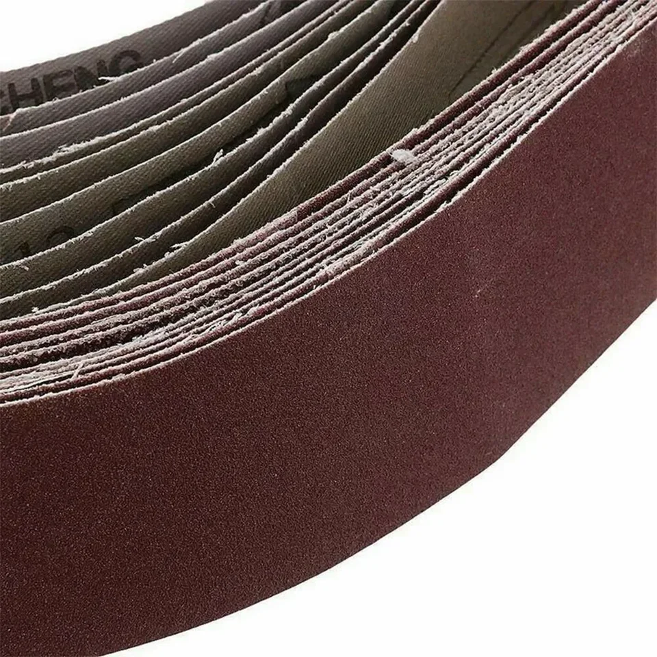 Sourcing Map 12 Correas Abrasivas De óxido De Aluminio De Grano 80, 10