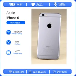 Apple iPhone 6 Mobile Cell Phone Original Used Unlocked4.7" 16/32/128GB ROM Dual Core IOS 8MP Camera 3G 4G LTE  Fingerprint