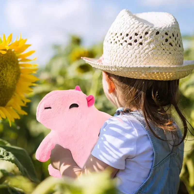 Pelúcia Capivara Desenho Animado - bonitos do Plushie do Capybara Almofada, Capivara pelúcia realista, pelúcia, bonecos pelúcia macios para crianças,  meninos, Sritob