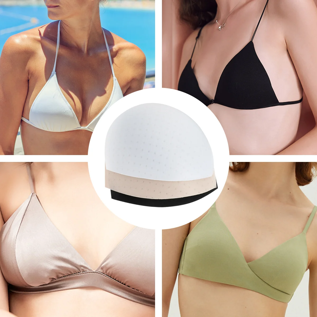 

6 Pairs/1 Sports Bras Dressy Blouses for Sponge Pads Inserts Liners Breast Women's