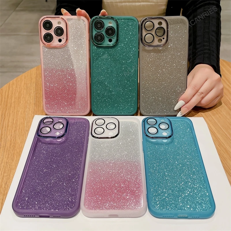 Shimmering Glitter Silicone Soft Phone Case