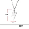 Retro Lightning Pendant Necklace For Men Gold Black Silver Color Necklaces Bolt Thunder Flash Charm Male Jewelry 2