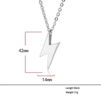 Retro Lightning Pendant Necklace For Men Gold Black Silver Color Necklaces Bolt Thunder Flash Charm Male Jewelry 2