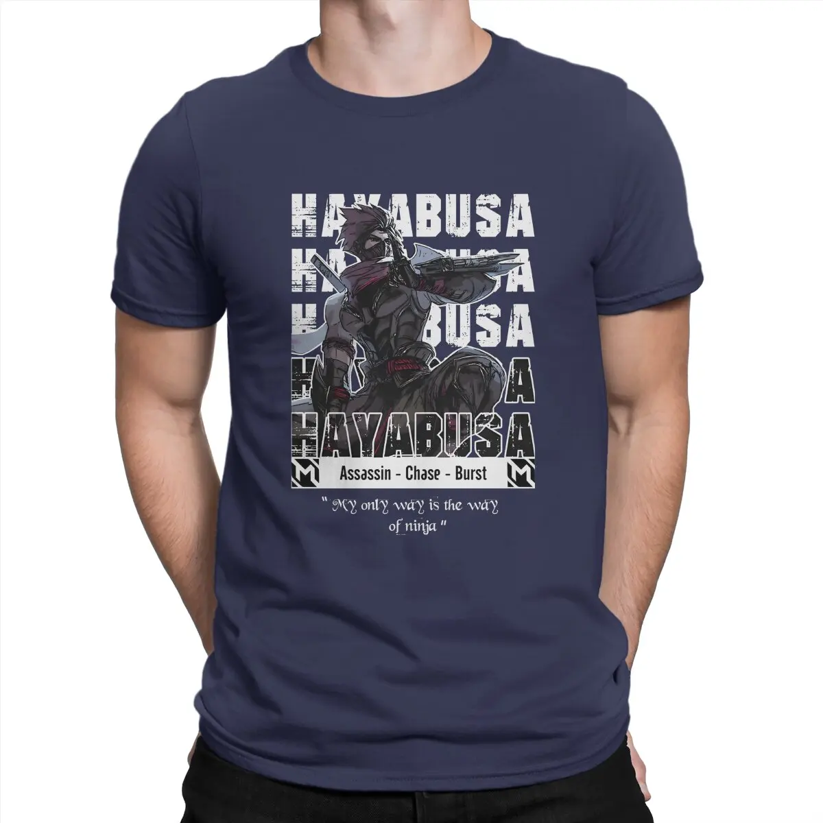 T-Shirt Da Uomo Mobile Legends Hero Hayabusa Hipster Cotton Tee Shirt Manica Corta Hayabusa Magliette Girocollo Vestiti Unici