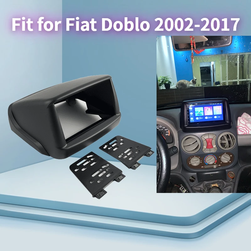 Radio Frame Car DVD Audio Player Panel 2 Din 7 inch Radio Fascia Fit for Fiat Doblo 2002-2017 radio frame