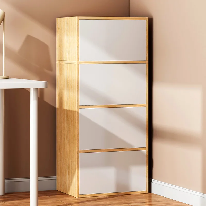 

Bedroom Storage Cabinet Living Room Simple Wall-Mounted Multi-Layer Wooden Chest of Drawers Locker Shelf Chest of Drawers