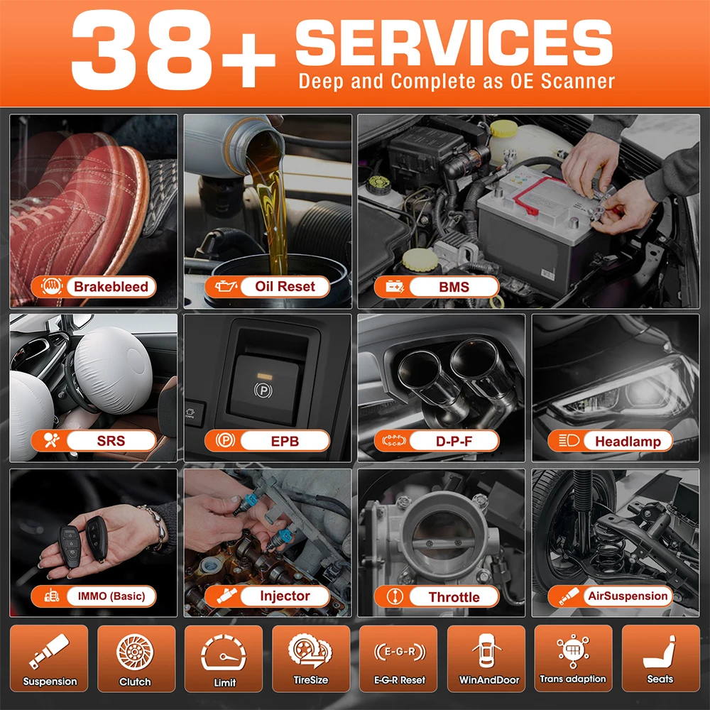2025 Autel MK808BT PRO Scanner OBD2 Code Readers & Scan Tools Bi-Directional Control, 38+ Services Automotive Diagnostic Scanner 3