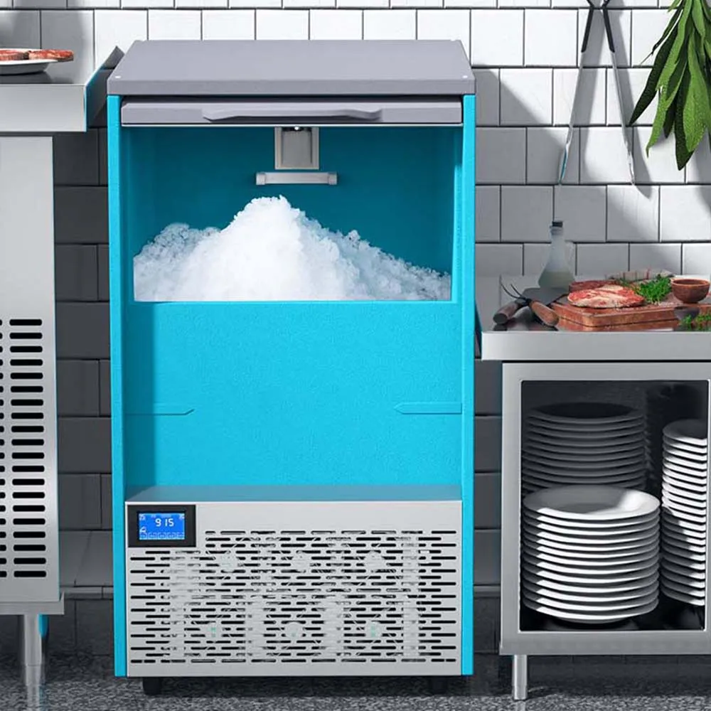Commercial Ice Maker Machine Small Granular Ice Cubes Maker Intelligent Touch Screen Panel Kostki Lodu