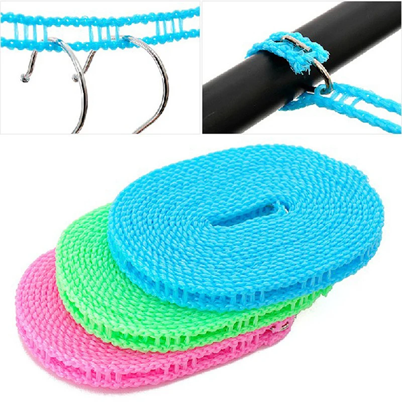 

1pc Outdoor Clothesline Nylon Non-Slip Laundry Line Rope Travel Business Windproof Clothes Cord 3/5/8/10 Meter Long Hot Sale