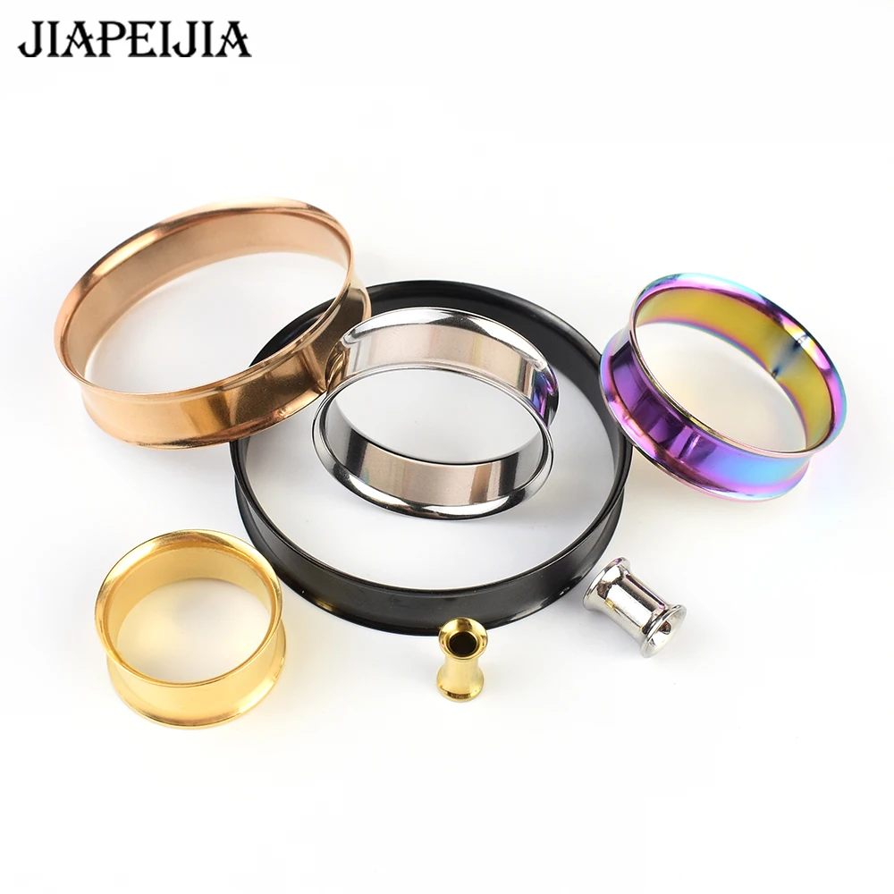 Piercing Jewelry Ear Piercing Jewelry Metal Jewelry Body Piercing Jewelry Body Jewelry 3-50mm 2pcs Ear Plugs Tunnels Gauges Stainless Steel Ear Stretcher for Women Men