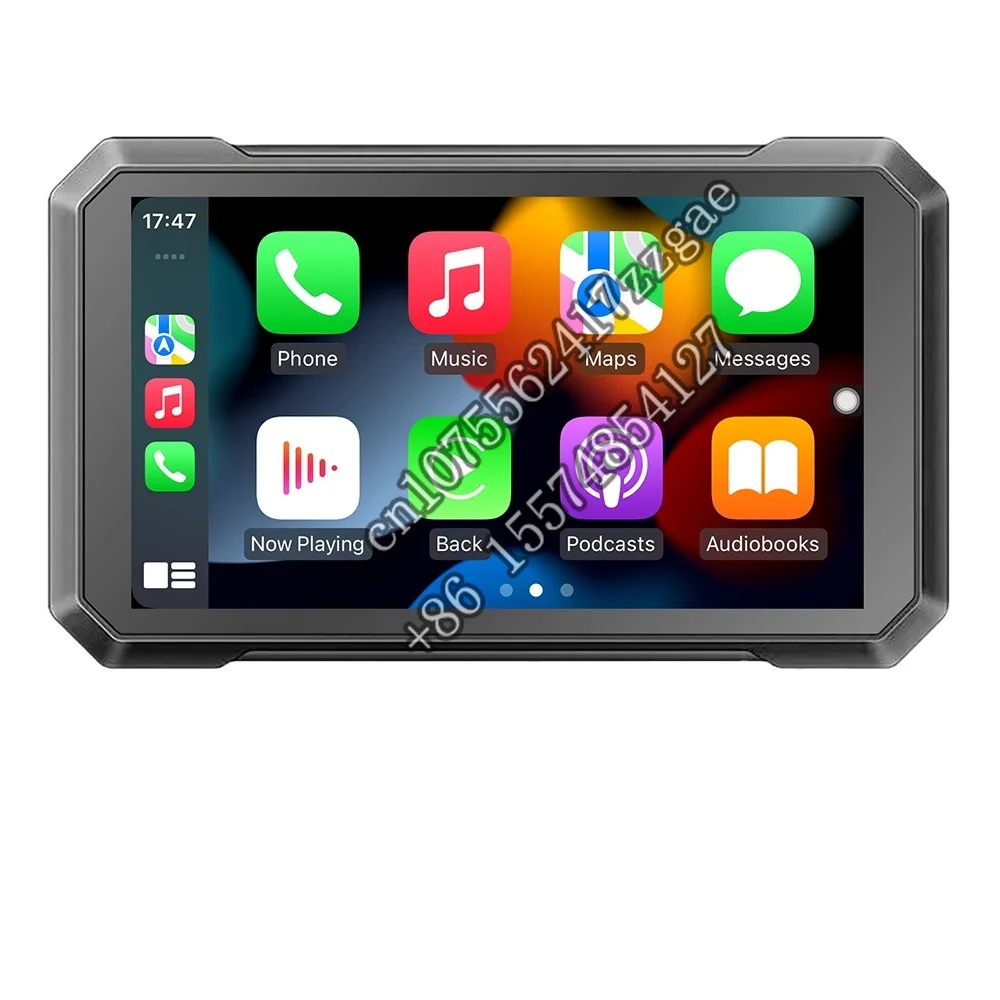 

7 Inch IP65/67 Waterproof Wireless Universal Motorcycle GPS Navigator Multi Media Player Touch Screen Linux Carplay Android Auto