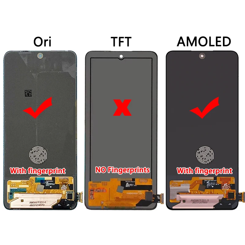Фото AMOLED дисплей 6,67 дюйма для Xiaomi Redmi Note 13 4G 23129RAA4G 23124RA7EO, ЖК-дисплей Note13 с рамкой, сенсорный экран с дигитайзером в сборе №3