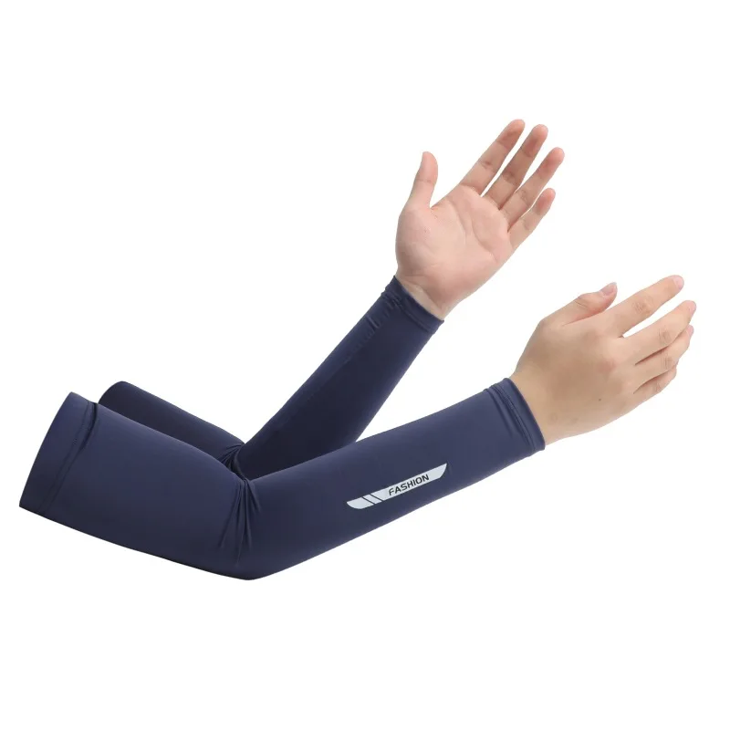 Sun protection arm sleeves Ice arm sleeves Summer ice silk anti-sunburn sleeve anti-UV cycling driving arm cover for men women sun protection male's long sleeve cool muff