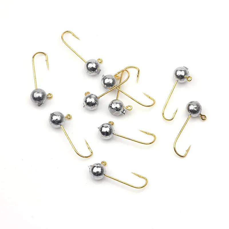 10 Stück/Set Micro Jig Head Angelhaken 1g-5g Eisangelhaken Mini Crank Jig Fischhaken Weicher Köder Angelzubehör