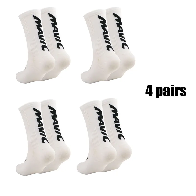 Breathable Unisex Athletic Socks - Set of 4 Pairs for Cycling, Running, and Sports