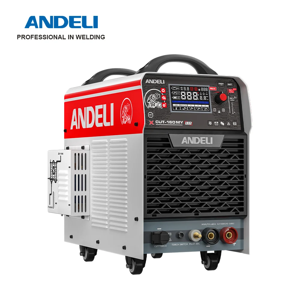 Andeli 385V CUT 160 Pilot Arc Cnc Heavy Fabrication 2 in 1MMA Plasma Cutting Machine