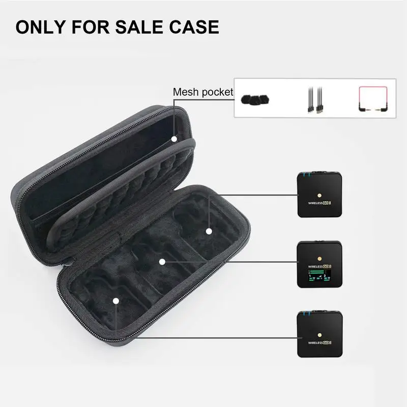 Viagem Dura Substituição para Rode sem Fio go ii go Duplo Canal Compacto Digital sem Fio Sistema Microfone Lavalier Case de - Image 2