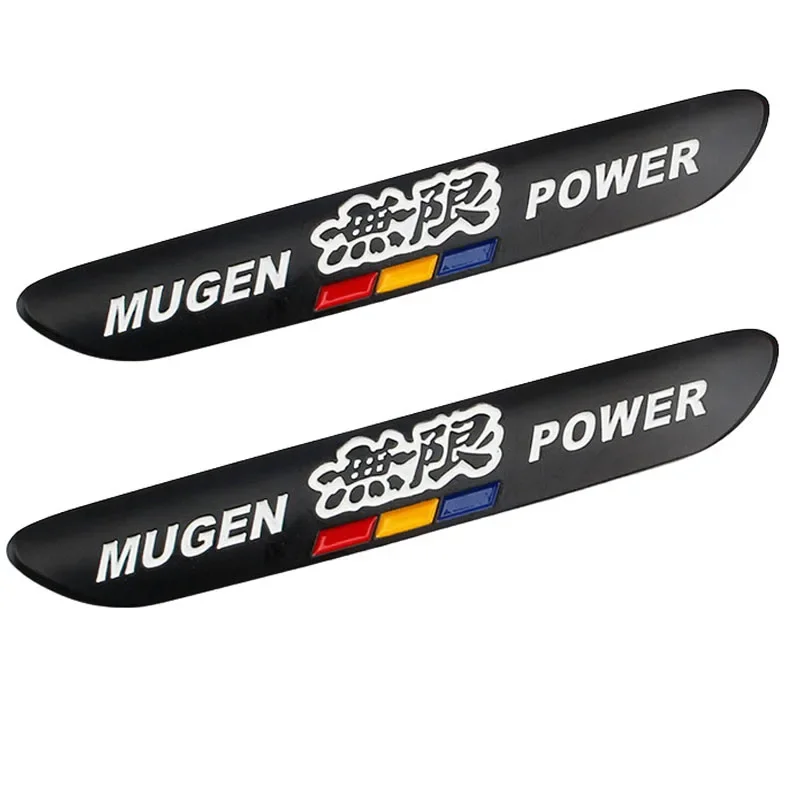 

1Pairs 3D Metal MUGEN POWER Logo Car Rear Trunk Fender Badge Emblem Sticker Decals For Honda Civic Accord CRV Fit Accessories