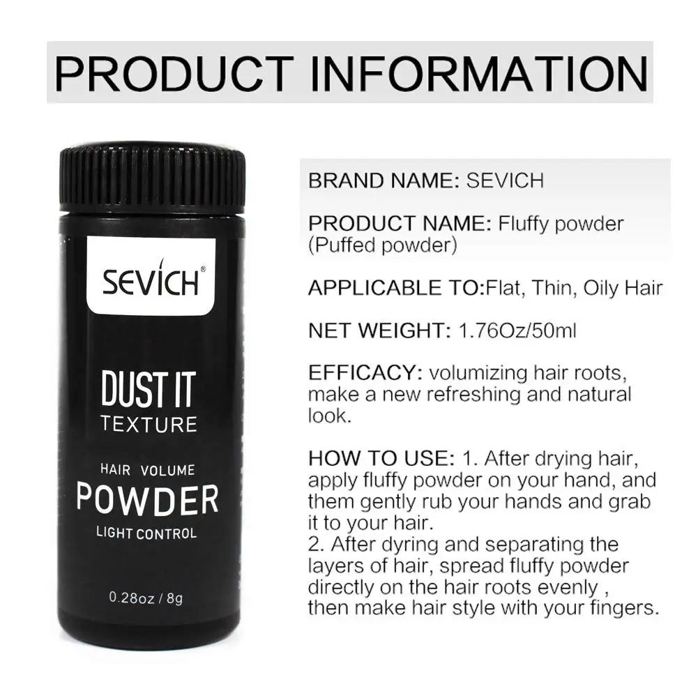 Sevich Hair Fluffy Powder Volumizing Hair Styling Powder Long-Lasting Oil Control Increase Hair Volume Hair Treatment Salon view 6