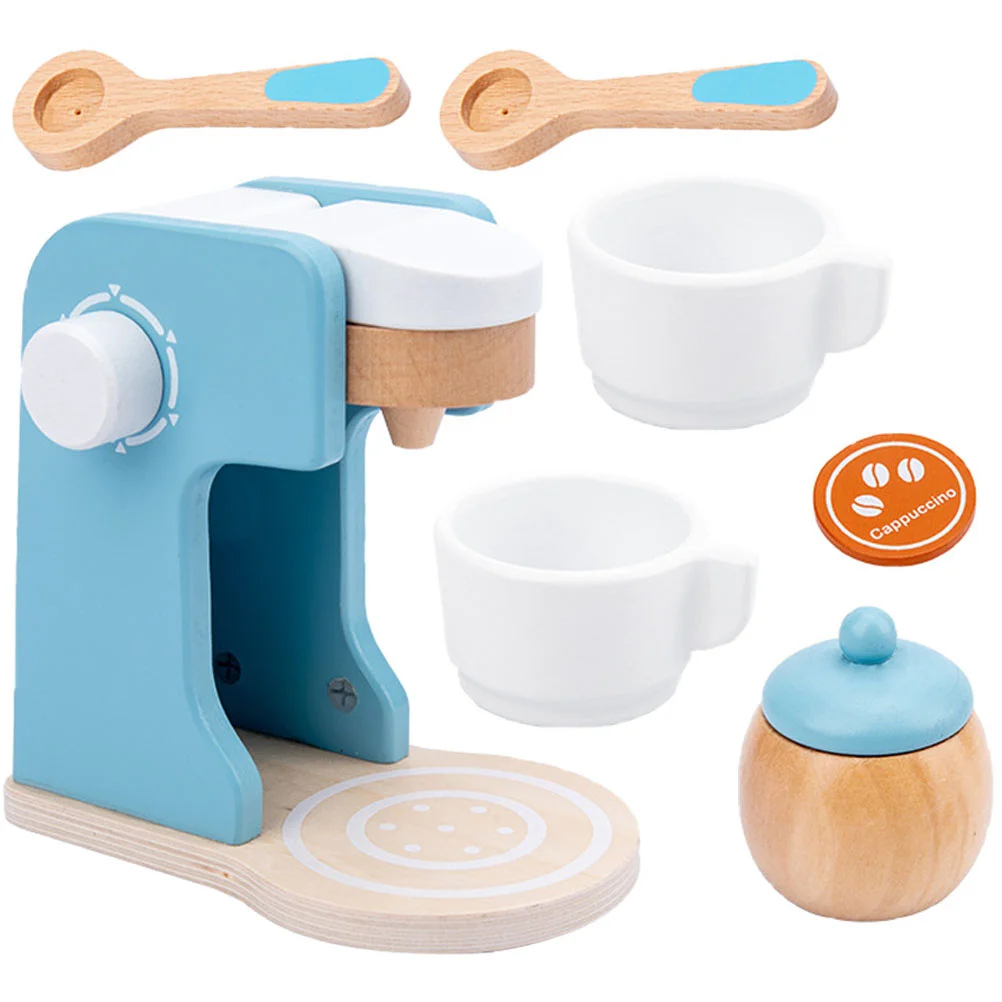 

Деревянная игрушка для детей, имитация тостера, Кофеварка, интерактивный кухонный игровой набор, машинка для кукол, малышей