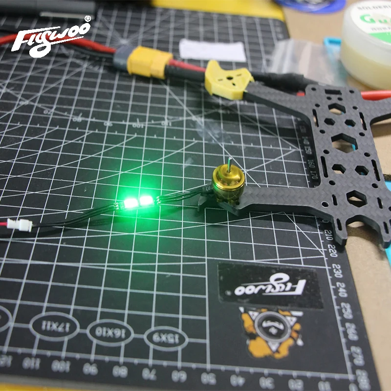 4개 4*10mm FLYWOO 암 LED 보드 조명 1/2 비트 1-4S