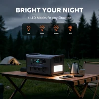 Station d'alimentation portable CTOLITY AP1000 1800W, générateur solaire, batterie Lifepo4 avec panneaux solaires 200W, pliable et portable 6