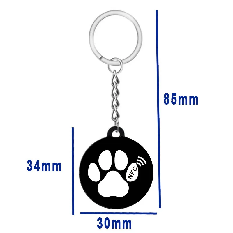 NFC Dog Tag, NFC Smart Pet ID Tag Self-Made, Program the link of online Pet Profile, Pet Video, Digital Pet Tag, Durable Pet ID, 2