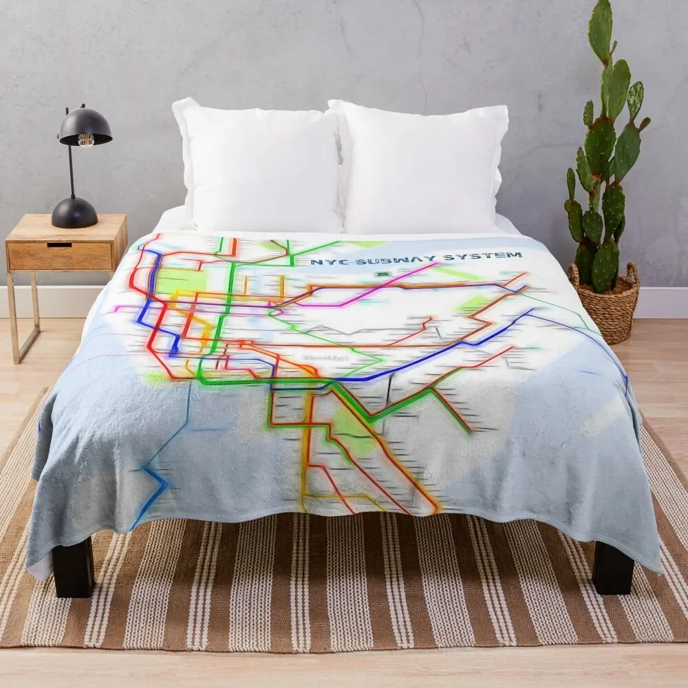 

NYC Subway Map Throw Blanket Quilt For Baby christmas gifts Blankets