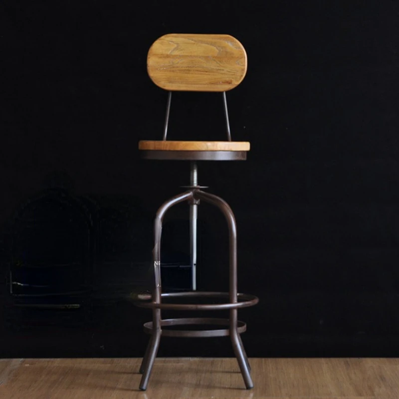 American rural solid wood wrought iron is old, computer bar retro dining leisure , lift bar