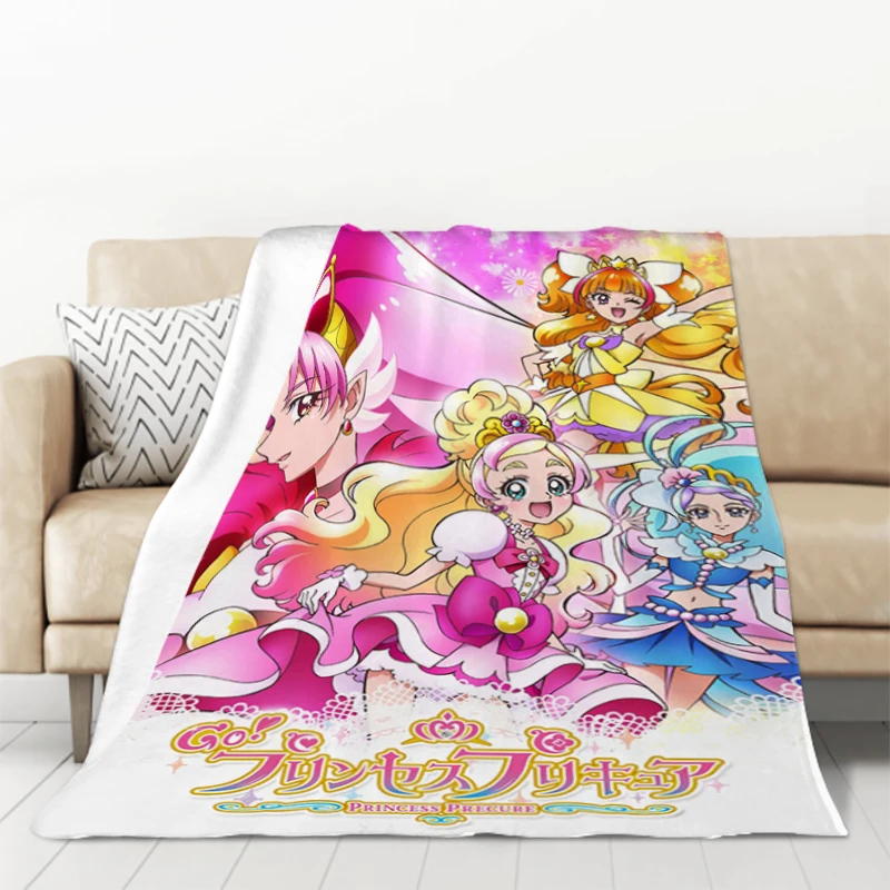 

Pretty Cure Anime Sofa Blankets & Throws Thick and Warm Fleece Blanket Double Bed Comforter Furry Winter Bedspread the Knee Baby